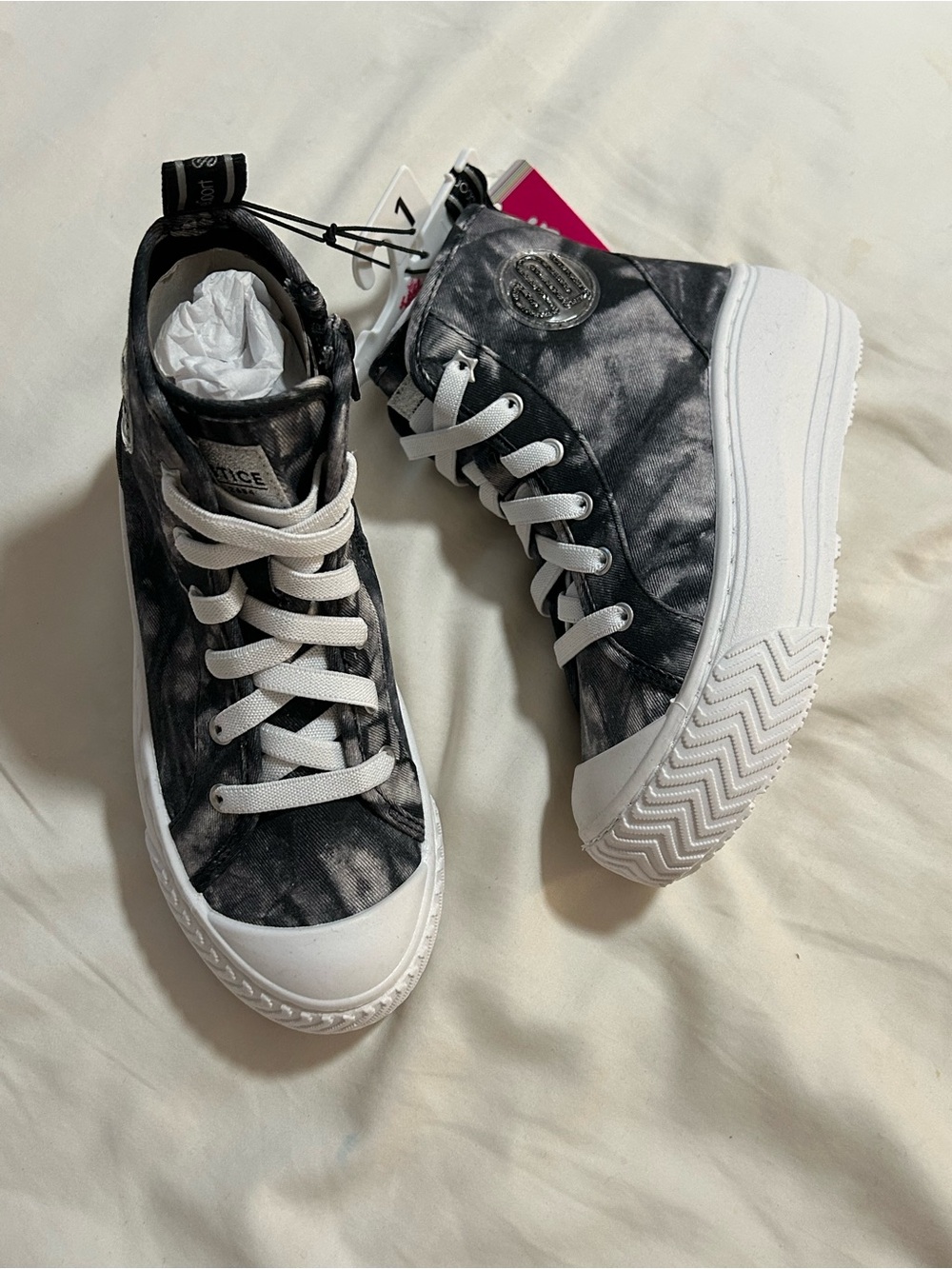 Justice Black High-Top Sneakers (Youth)